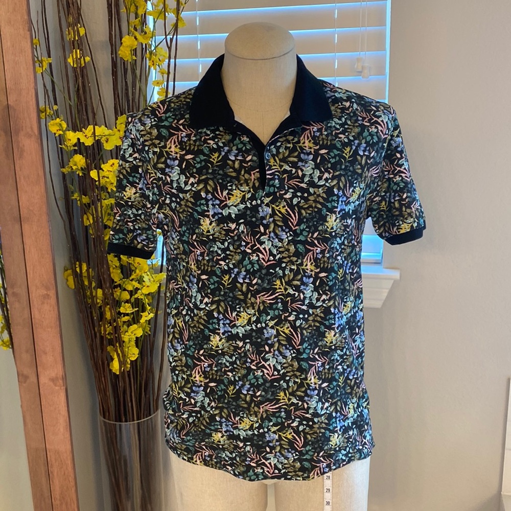 Banana Republic Performance Pique Polo - Floral - Small